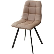 Стул CHILLI SQUARE HK017-31 серо-коричневый, PU/ черный каркас М-City