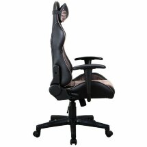 Кресло компьютерное BRABIX &quot;GT Racer GM-100&quot;, две подушки, ткань, экокожа, черное/коричневое, 531819