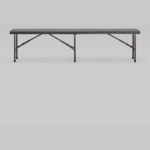 Скамейка складная пластиковая Stool Group Кейт 180 коричневая, стальной каркас, сиденье пластик, полиэтилен высокой плотности (HDPE)