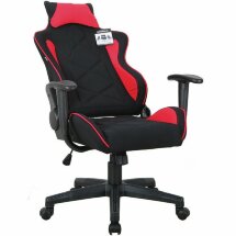 Кресло компьютерное BRABIX &quot;GT Racer GM-101&quot;, подушка, ткань, черное/красное, 531820