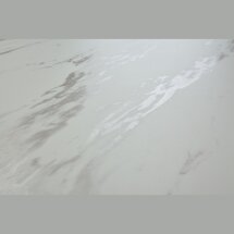 Стол RIETI 200 KL-99 Белый мрамор матовый, итальянская керамика / черный каркас, ®DISAUR