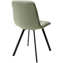 Стул CHILLI SQUARE HK017-15 серо-зеленый, PU/ черный каркас М-City