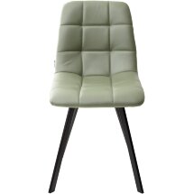 Стул CHILLI SQUARE HK017-15 серо-зеленый, PU/ черный каркас М-City