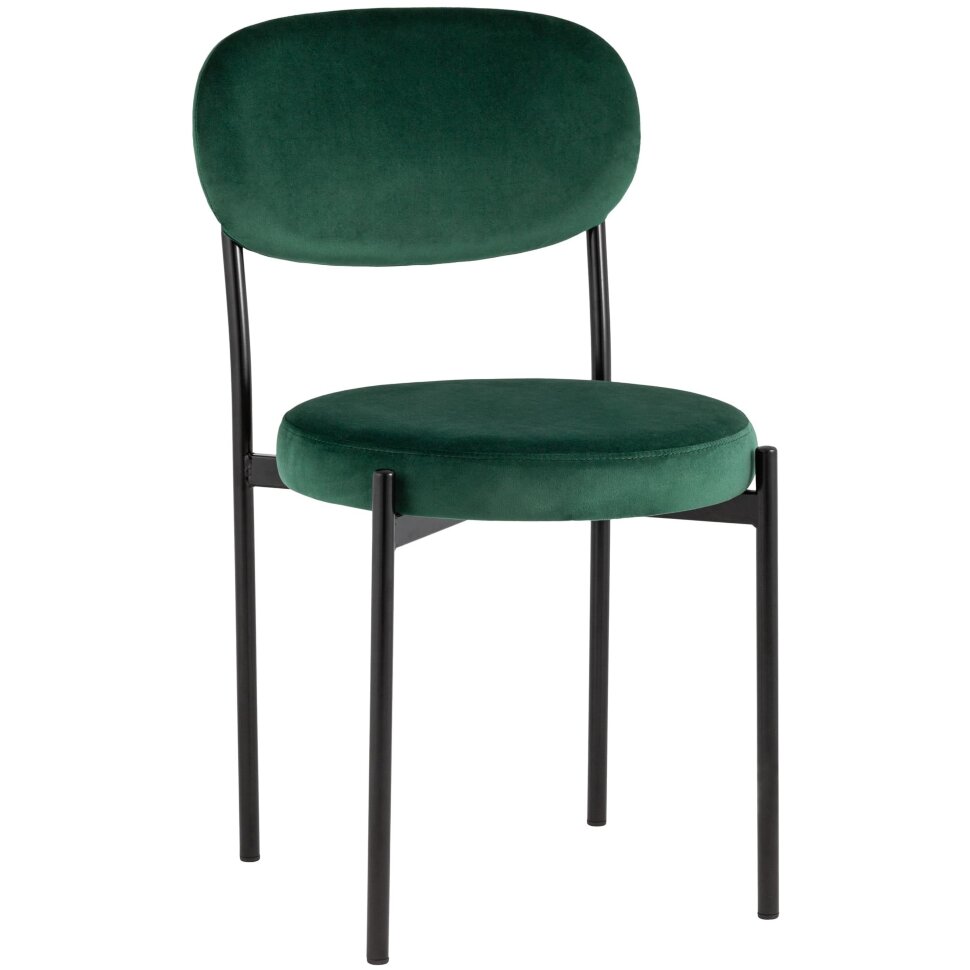 Стул Stool Group для кухни Бриф велюр зелёный ножки металл 