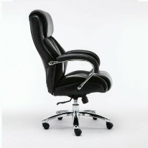 Кресло офисное BRABIX PREMIUM &quot;Status HD-003&quot;, нагрузка до 250 кг, рециклированная кожа, хром, черное, 531821