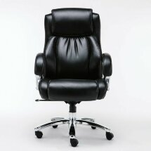 Кресло офисное BRABIX PREMIUM &quot;Status HD-003&quot;, нагрузка до 250 кг, рециклированная кожа, хром, черное, 531821