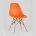 Стул Stool Group SIMPLE DSW оранжевый, литой полипропилен, стальной каркас, натуральный массив бука 