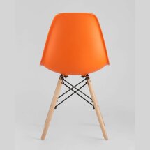 Стул Stool Group SIMPLE DSW оранжевый, литой полипропилен, стальной каркас, натуральный массив бука