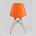 Стул Stool Group SIMPLE DSW оранжевый, литой полипропилен, стальной каркас, натуральный массив бука 