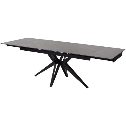 Стол FORIO 160 MATT BLACK MARBLE SOLID CERAMIC / BLACK, ®DISAUR 