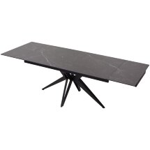 Стол FORIO 160 MATT BLACK MARBLE SOLID CERAMIC / BLACK, ®DISAUR
