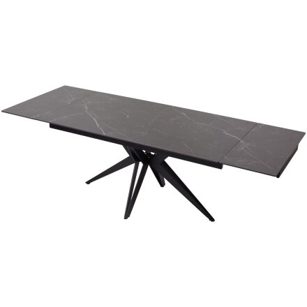 Стол FORIO 160 MATT BLACK MARBLE SOLID CERAMIC / BLACK, ®DISAUR 