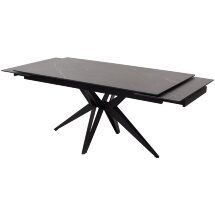 Стол FORIO 160 MATT BLACK MARBLE SOLID CERAMIC / BLACK, ®DISAUR