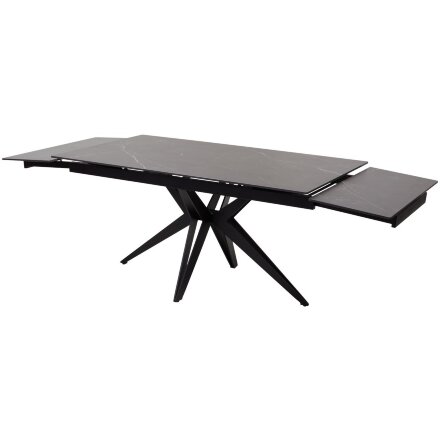 Стол FORIO 160 MATT BLACK MARBLE SOLID CERAMIC / BLACK, ®DISAUR 