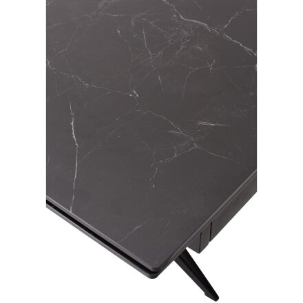 Стол FORIO 160 MATT BLACK MARBLE SOLID CERAMIC / BLACK, ®DISAUR 