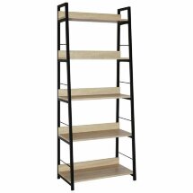 Стеллаж на металлокаркасе BRABIX &quot;LOFT SH-003&quot;, 600х350х1500 мм, 5 полок, цвет дуб натуральный, 641236