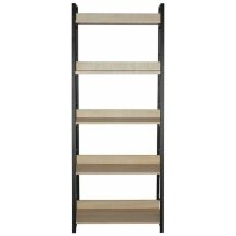 Стеллаж на металлокаркасе BRABIX &quot;LOFT SH-003&quot;, 600х350х1500 мм, 5 полок, цвет дуб натуральный, 641236