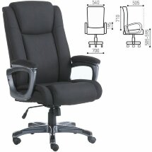 Кресло офисное BRABIX PREMIUM &quot;Solid HD-005&quot;, НАГРУЗКА до 180 кг, ткань, черное, 531822