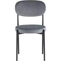 Стул Stool Group для кухни Бриф велюр серый ножки металл