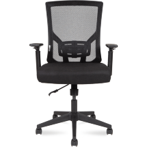 Кресло офисное / Гарда LB / черный пластик / черная сетка / черная сидушка