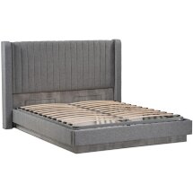 Кровать Tulip 180х200 с ПМ метрополитан грей / белая матовая