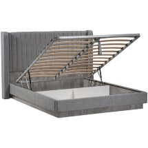 Кровать Tulip 180х200 с ПМ метрополитан грей / белая матовая