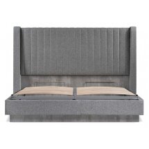 Кровать Tulip 180х200 с ПМ метрополитан грей / белая матовая
