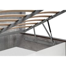 Кровать Tulip 180х200 с ПМ метрополитан грей / белая матовая