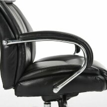 Кресло офисное BRABIX PREMIUM &quot;Direct EX-580&quot;, хром, рециклированная кожа, черное, 531824