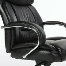 Кресло офисное BRABIX PREMIUM &quot;Direct EX-580&quot;, хром, рециклированная кожа, черное, 531824