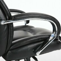 Кресло офисное BRABIX PREMIUM &quot;Direct EX-580&quot;, хром, рециклированная кожа, черное, 531824