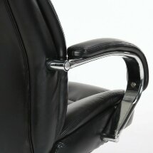 Кресло офисное BRABIX PREMIUM &quot;Direct EX-580&quot;, хром, рециклированная кожа, черное, 531824