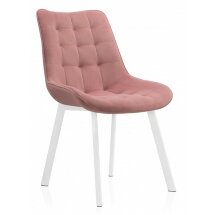 Стул на металлокаркасе Hagen pink / white