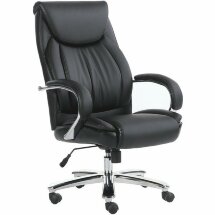 Кресло офисное BRABIX PREMIUM &quot;Advance EX-575&quot;, хром, экокожа, черное, 531825