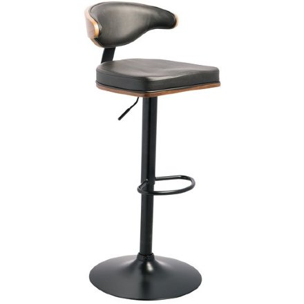 Стул барный Barstools Ashley Черный с коричневым