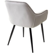 Стул TROY BLUVEL-03 LIGHT GREY, велюр/ черный каркас М-City