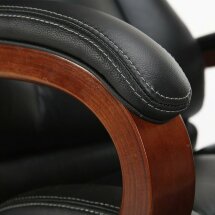 Кресло офисное BRABIX PREMIUM &quot;Infinity EX-707&quot;, дерево, натуральная кожа, черное, 531826