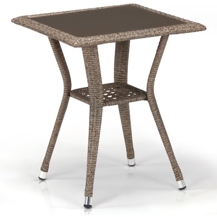 Плетеный стол T25-W56-50x50 Light brown 