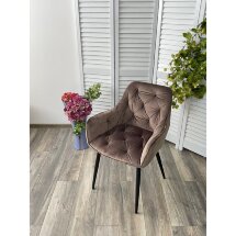 Стул TROY BLUVEL-38 LATTE, велюр/ черный каркас М-City