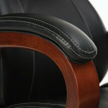 Кресло офисное BRABIX PREMIUM &quot;Magnum EX-701&quot;, дерево, рециклированная кожа, черное, 531827