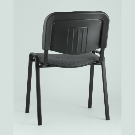 Стул Stool Group Изо ( iso ) серый для посетителей и конференц залов, изгиб под спину, пластиковые опоры 