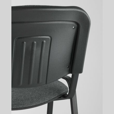 Стул Stool Group Изо ( iso ) серый для посетителей и конференц залов, изгиб под спину, пластиковые опоры 