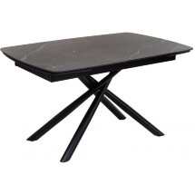 Стол Rivoli matt black marble sintered stone / black