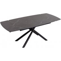 Стол Rivoli matt black marble sintered stone / black