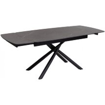 Стол Rivoli matt black marble sintered stone / black