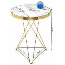 Стол деревянный Milena white / gold
