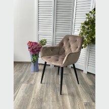 Стул TROY BLUVEL-40 BEIGE, велюр/ черный каркас М-City
