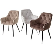 Стул TROY BLUVEL-40 BEIGE, велюр/ черный каркас М-City
