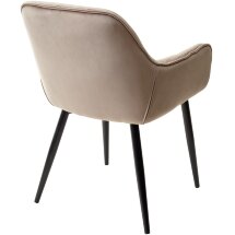 Стул TROY BLUVEL-40 BEIGE, велюр/ черный каркас М-City