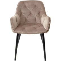 Стул TROY BLUVEL-40 BEIGE, велюр/ черный каркас М-City